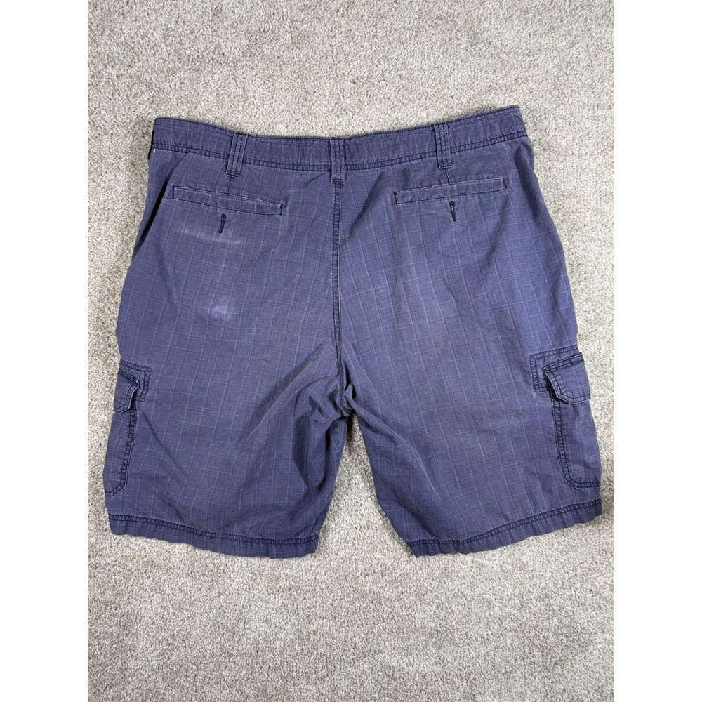 Men's Joseph Abboud Cargo Shorts, Size 40, Blue Plaid, 100% Cotton - Picture 2 of 8
